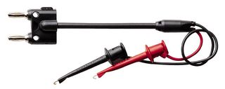 POMONA 3786-C-36 Test Lead, Minigrabber, Hook Clip to 4mm Double Banana Plug, 300 Vrms, 5 A, 914 mm