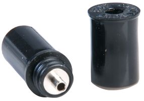 POMONA 4933-0 Banana Test Connector, Plug, Cable Mount, 15 A, 1.2 kV, Nickel Plated Contacts, Black