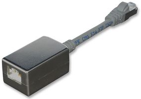 TUK STS Ethernet Cable, Port Saver, Cat6, RJ45 Plug to RJ45 Socket, Grey, 100 mm