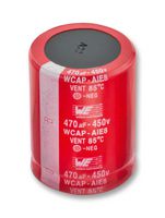 WURTH ELEKTRONIK - 861221486024 - Electrolytic Capacitor, Snap-in, 560 µF, 450 V, ± 20%, Snap-In, 3000 hours @ 85°C