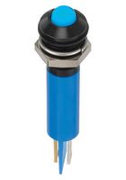 APEM Q8P1BXXB12E LED Panel Mount Indicator, Blue, 12 VDC, 8 mm, 20 mA, 1.6 cd, IP67
