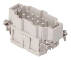 MOLEX / GWCONNECT 7310.5962.0 Heavy Duty Connector, 10+PE Signal, 93601, Insert, 10 Contacts, 10B, Plug, Push Lock Pin