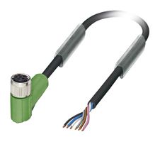 PHOENIX CONTACT 1522244 Sensor Cable, 90° M8 Receptacle, Free End, 6 Positions, 1.5 m, 4.9 ft