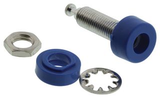POMONA 1581-6 Banana Jack, Panel Mount, Tin-Plated, Blue