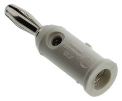 POMONA 1325-9 Do It Yourself Solderless Stackup Banana Plug, 10 per Package, White
