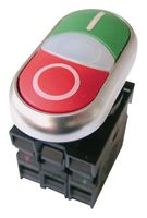 EATON MOELLER M22-DDL-GR-X1/X0/K11/230-W Industrial Pushbutton Switch, RMQ-Titan M22 Series, 22.3 mm, SPST-NO, SPST-NC, Momentary, Oval