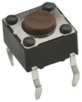 MULTICOMP MC32828 Tactile Switch, MCDTS-6, Top Actuated, Through Hole, Round Button, 160 gf, 50mA at 12VDC