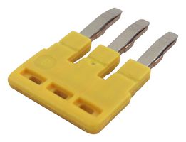 OMRON INDUSTRIAL AUTOMATION XW5S-S2.5-3 Short Bar, XW5S Series, 3 Pole, Yellow, XW5T & XW5G Series DIN Rail Terminal Blocks
