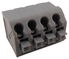 WAGO 250-504 Wire-To-Board Terminal Block, 5 mm, 4 Ways, 20 AWG, 14 AWG, 1.5 mm², Push In