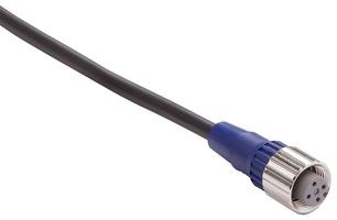 OMRON INDUSTRIAL AUTOMATION XS2F-LM12PVC4S5M Sensor Cable, M12 Receptacle, Free End, 4 Positions, 5 m, 16.4 ft, XS2F-L Series