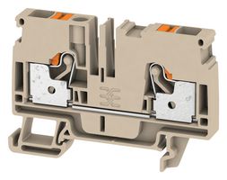 WEIDMULLER - 1992110000 - DIN Rail Mount Terminal Block, 2 Ways, 22 AWG, 8 AWG, 6 mm², Push In, 41 A