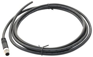 AMPHENOL LTW 8A-06AMMM-SL7A02 Sensor Cable, M8 Plug, Free End, 6 Positions, 2 m, 6.6 ft, M Series
