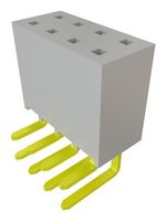 SAMTEC SSW-104-02-T-D-RA PCB Receptacle, Board-to-Board, 2.54 mm, 2 Rows, 8 Contacts, Through Hole Mount Right Angle