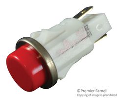 CHICAGO MINIATURE LIGHTING 1090QC1-28V Incandescent Lamp, Quick Connect, 12.7 mm, 40 mA, 28 V, Round with Flat Top, 1090QC
