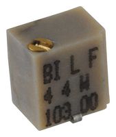 TT ELECTRONICS / BI TECHNOLOGIES 44WR10KLFT7 Trimmer, Multi Turn, Cermet, Top Adjust, 10 kohm, Surface Mount, 9 Turns