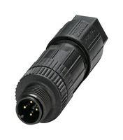 PHOENIX CONTACT 1424691 Sensor Connector, M12 Push-In, M12, Male, 4 Positions, Push In Pin, Straight Cable Mount