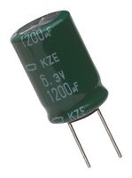 CHEMI-CON EKZE160ELL222MK25S Electrolytic Capacitor, 2200 µF, 16 V, ± 20%, Radial Leaded, 5000 hours @ 105°C, Polar