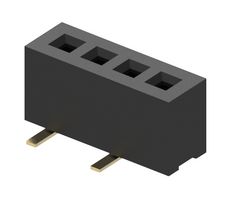 GCT BC070-04-A-1-L-D PCB Receptacle, Dual Entry, Board-to-Board, 1 mm, 1 Rows, 4 Contacts, Surface Mount, BC070
