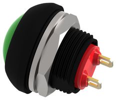 TE CONNECTIVITY - ALCOSWITCH PB7B2RS6M1CAL00 Industrial Pushbutton Switch, Subminiature, PB7 Series, 13.6 mm, SPST-NC, On-(Off), Round Domed