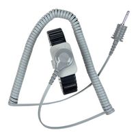 SCS 2383 Anti Static Wrist Strap, Grounder, Fixed, 184 mm, 1.5m Cord, Black