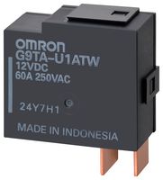 OMRON ELECTRONIC COMPONENTS G9TA-U1ATW  DC12 Power Relay, SPST-NO, 12 VDC, 60 A, G9TA Series, Bracket, Latching Single Coil