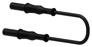 MULTICOMP PRO 72-14018 Banana Test Lead, 4mm Banana Plug, Shrouded, 4mm Banana Plug, Shrouded, 6.6 ft, 2 m, Black, 36 A
