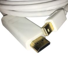 VIDEK 2414-2 Audio / Video Cable Assembly, Mini DisplayPort Plug, HDMI Plug, 6.6 ft, 2 m