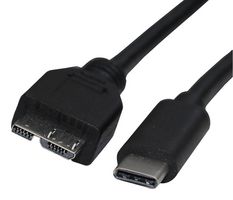 VIDEK 2563-1 USB Cable, Type C Plug to Micro Type B Plug, 1 m, 3.28 ft, USB 3.0, 3.1