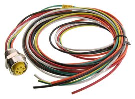 MOLEX 130013-0426 Sensor Cable, BRAD Mini-Change, Mini-Change Receptacle, Free End, 5 Positions, 2 m, 6.6 ft
