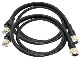 TREND NETWORKS R151059 Test Cable Assembly, RJ45(m)-M12 (f) X Coded 1m Adapter Cable