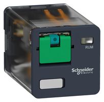 SCHNEIDER ELECTRIC RUMC31BD Power Relay, 3PDT, 24 VDC, 10 A, Harmony RUM Series, Socket