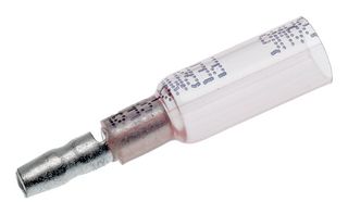 MOLEX 19164-0009 Bullet Terminal, Perma-Seal 19164 Series, 22AWG to 18AWG, 1.3 mm², Male Bullet, Red, NiAc