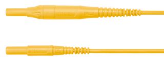SCHUTZINGER MSFK B441 / 1 / 150 / GE Banana Test Lead, 4mm Banana Plug, Shrouded, 4mm Banana Plug, Shrouded, 5 ft, 1.5 m, Yellow, 8 A