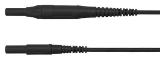 SCHUTZINGER MSFK B441 / 1 / 150 / SW Banana Test Lead, 4mm Banana Plug, Shrouded, 4mm Banana Plug, Shrouded, 5 ft, 1.5 m, Black, 8 A