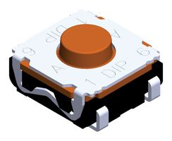 MULTICOMP PRO MP000713 Tactile Switch, Top Actuated, Surface Mount, Round Button, 160 gf, 50mA at 32VDC