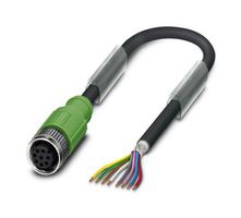 PHOENIX CONTACT 1522875 Sensor Cable, 8P, M12 Receptacle, Free End, 8 Positions, 3 m, 9.8 ft