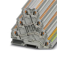 PHOENIX CONTACT 3210442 DIN Rail Mount Terminal Block, Motor, 7 Ways, 24 AWG, 10 AWG, 4 mm², Push In, 26 A