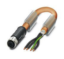 PHOENIX CONTACT - 1424098 - Sensor Cable, 4P, M12 Receptacle, Free End, 4 Positions, 5 m, 16.4 ft
