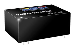 RECOM POWER RAC04-15SGB AC/DC PCB Mount Power Supply (PSU), ITE, 1 Output, 4 W, 15 VDC, 270 mA