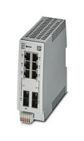 PHOENIX CONTACT - 2702331 - Switch, 8 Ports, Industrial, Managed Fast Ethernet, DIN Rail, RJ45 x 6, SFP x 2, 10Mbps, 100Mbps