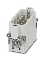 PHOENIX CONTACT 1585359 Heavy Duty Connector, HEAVYCON, Insert, 10+PE Contacts, D15, Plug, Push Lock Pin
