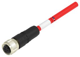 TE CONNECTIVITY TAA543B1411-002 Sensor Cable, 4P, CC-link, M12 Receptacle, Free End, 4 Positions, 1 m, 3.28 ft