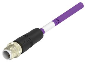 TE CONNECTIVITY TAB62135501-020 Sensor Cable, 2P, PROFIBUS, M12 Plug, Free End, 2 Positions, 2 m, 6.6 ft