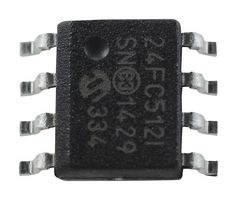 MICROCHIP - 24FC512-I/SN - EEPROM, 512 Kbit, 64K x 8bit, I2C, 400 kHz, SOIC, 8 Pins