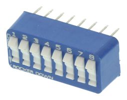 TE CONNECTIVITY - ALCOSWITCH 5435640-5 DIP / SIP Switch, 8 Circuits, Rocker, Through Hole, SPST