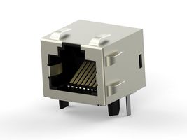 AMP - TE CONNECTIVITY 1-406541-8 Modular Connector, RJ45 Jack, 1 x 1 (Port), 8P8C, Cat5, Through Hole Mount