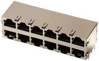 AMP - TE CONNECTIVITY 5569263-1 Modular Connector, Modular Jack, 2 x 6 (Stacked), 8P8C, Cat5, Through Hole Mount