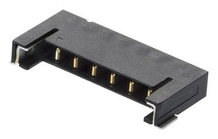 MOLEX 205338-0006 Pin Header, Wire-to-Board, 2 mm, 1 Rows, 6 Contacts, Surface Mount Right Angle