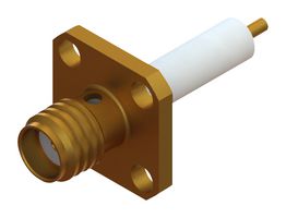 AMPHENOL SV MICROWAVE - 2950-6061.. - RF / Coaxial Connector, SMA Coaxial, Straight Flanged Jack, 50 ohm, Beryllium Copper