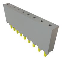 SAMTEC SQT-109-01-L-S PCB Receptacle, Board-to-Board, Wire-to-Board, 2 mm, 1 Rows, 9 Contacts, Through Hole Mount